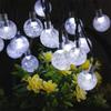 LED Solar String Lights Outdoor Leds Waterproof Crystal Globe Lights with Modes Garden Light for Patio Party Tree Decor