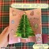 3D Pop Up Christmas Card With Music Merry Christmas Greeting Card Handwritten Blessing Invitation Cards Thanksgiving Gifts