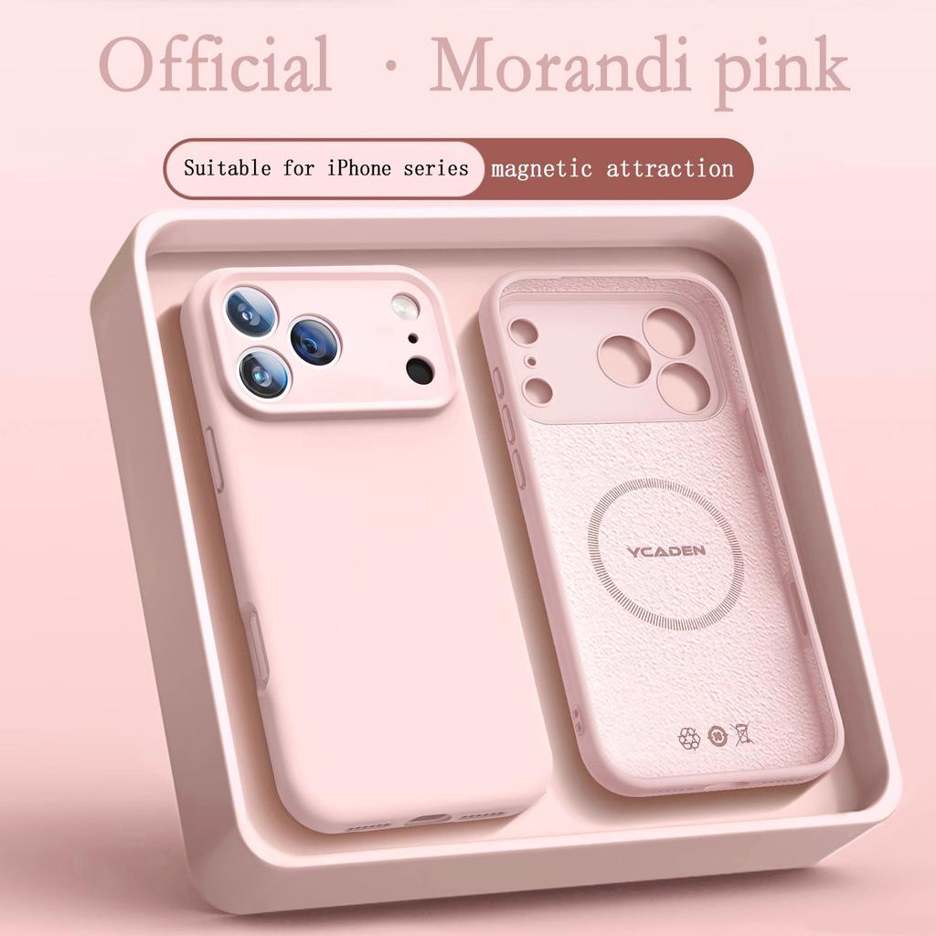 Luxury For Magsafe Liquid Silicone Case For iPhone 17 16 15 14 13 Pro Max 17Pro 16Pro Air Magnetic Cases Cover Phone Accessories