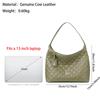 [Royal Bagger] Genuine Cowhide Quilted Tote Bag for Women, Large Capacity Handbag, Fashionable Shoulder Bag, Underarm Purse 3269 (Black)