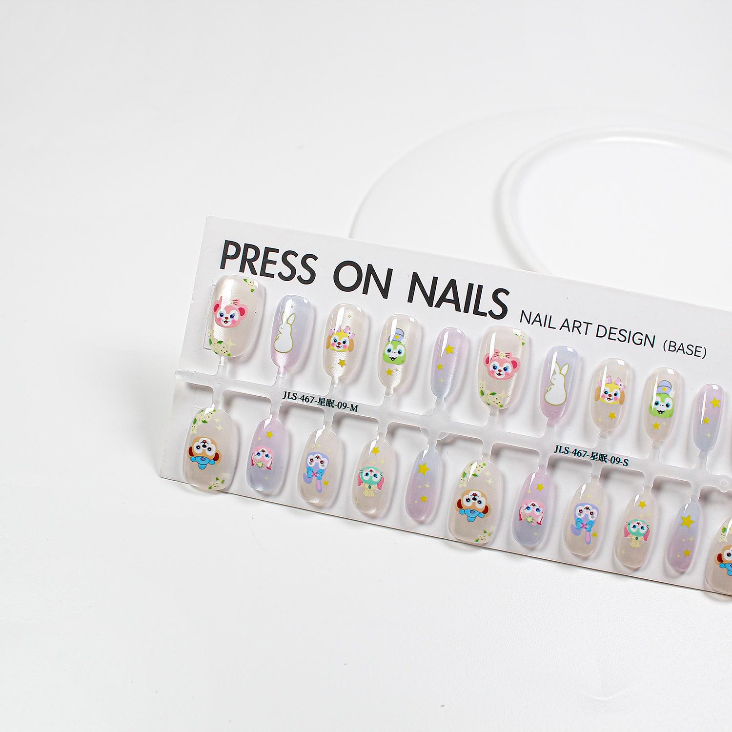

Jiaolong Handmade Cat Eye Style Cartoon Wearable Nail Pieces