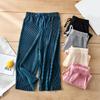 Kinder plissierte Hose mit weitem Bein, lockere Freizeithose, Chiffon-Hose, Eisseide, Neun-Punkt-Hose