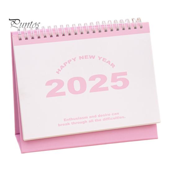 2025 Mały kalendarz biurkowy Stojący kalendarz biurkowy z klapką Miesięczny planer Organizator zarządzania czasem do domu, biura i szkoły