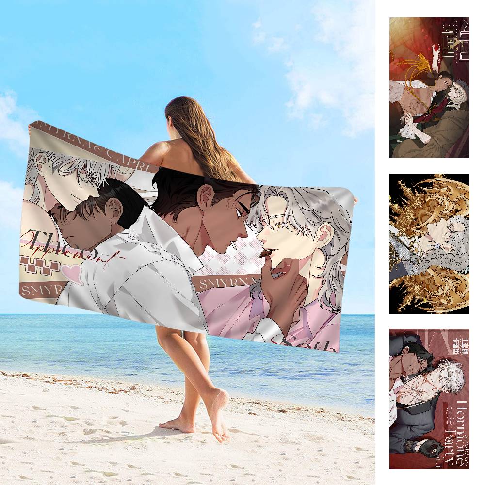 Smyrna und Capri bl Anime Große Mikrofaser Strandtücher Schnelltrocknendes Handtuch Sandstrandtücher Pooltuch für Reisen Schwimmbad Yoga