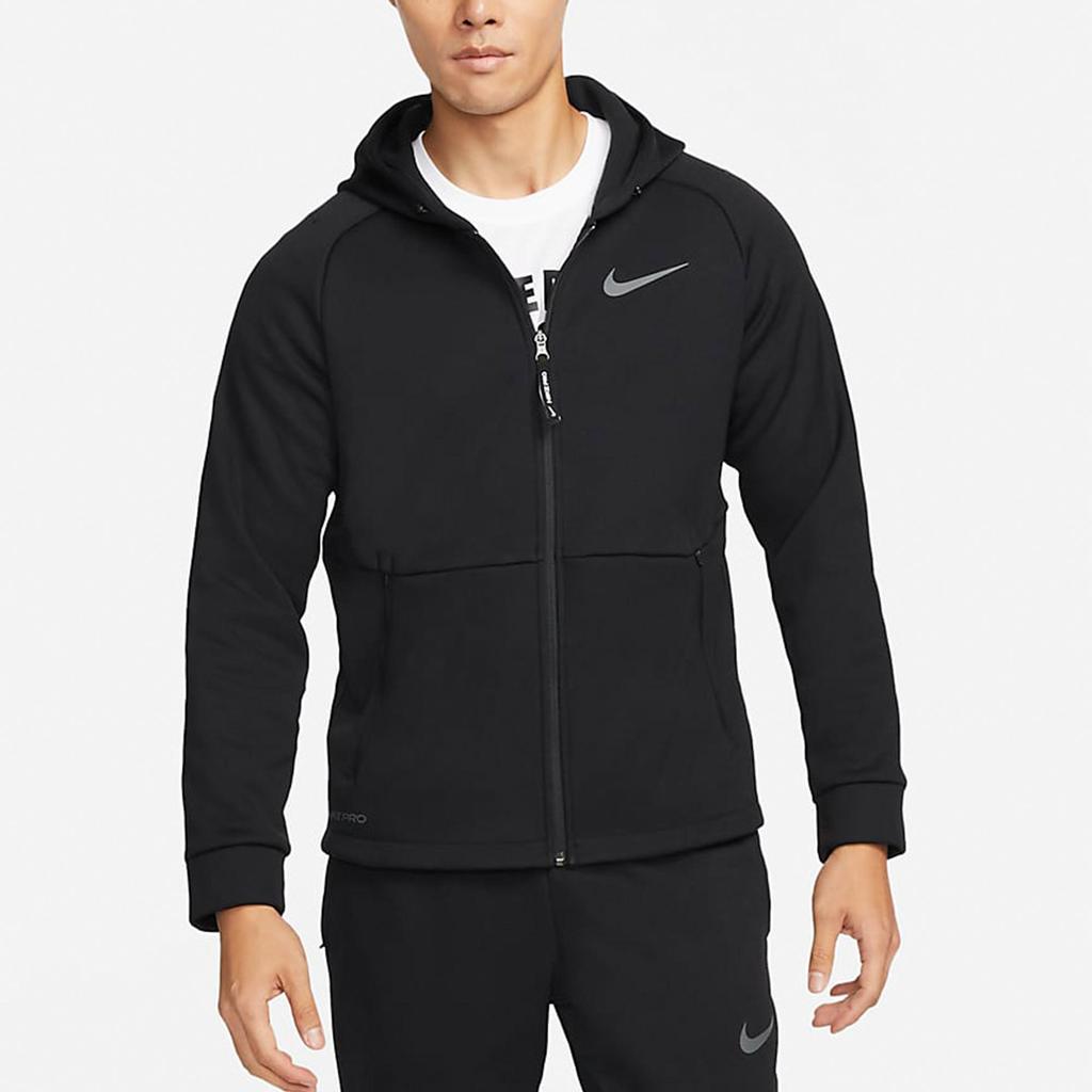 Nike Logolu Polar Astarlı Sıcak Antrenman Kapüşonlu Ceket Erkek Dış Giyim Siyah DD2125-010