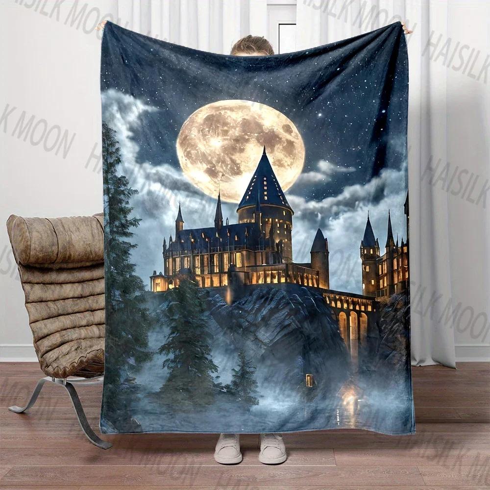 Mysterious Castle Printed Blanket, Children's Favorite Gift, Travel Office Camping, RV, Bedroom Sofa, Multi-scene Application