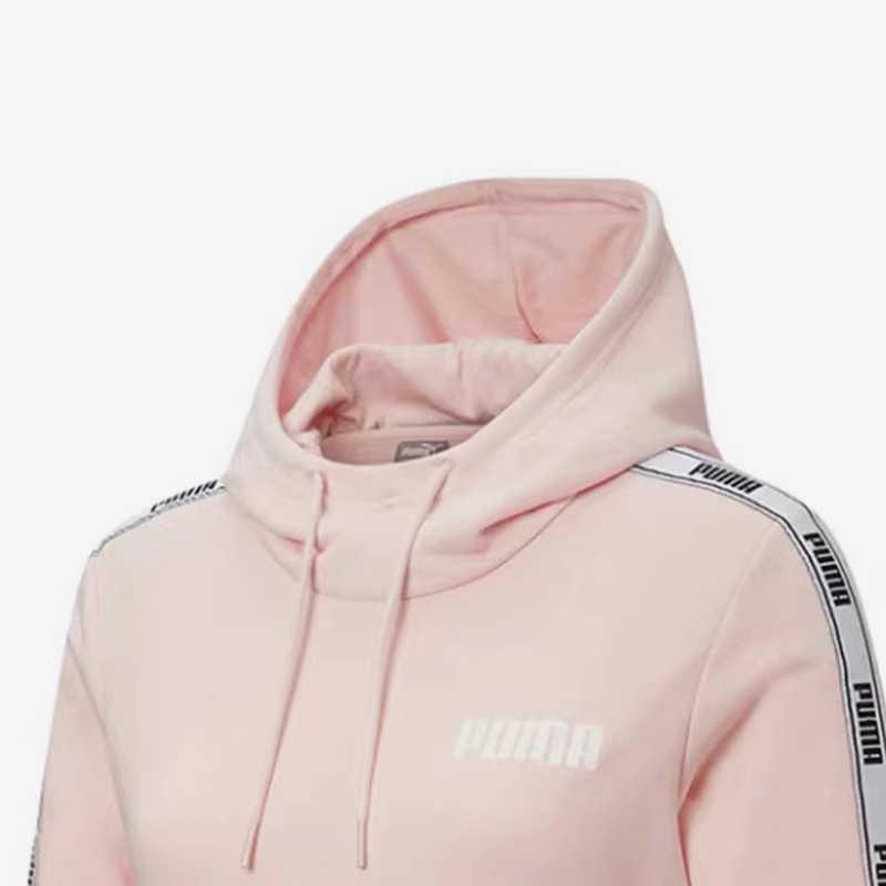 Puma Logo Hooded Sweatshirt Women Sweatshirts Pink 587005-03