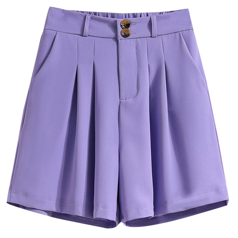 Dimanaf 2025 Plus Size Shorts Summer Women Solid Loose High Waist Casual Short Pants Basic New