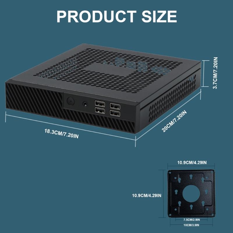 DX01 Thin Mini ITX Desktop Computer Chassis Thin Half Height Computer Chassis Portable Desktop Computer Case Chassis