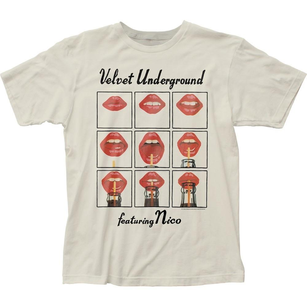 

Velvet Underground Featuring Nico Mens T Shirt Music Classic Concert Tee Natural Unisex T-Shirt L