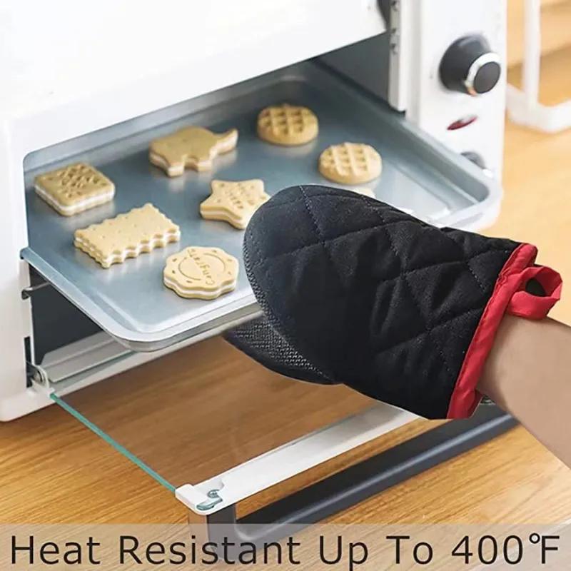 Anti Slip Silicone Insulated Gloves Single Duckbill Clip Kitchen Microwave Heat-Resistant Thick Oven Baking Rubber Gloves YLE358