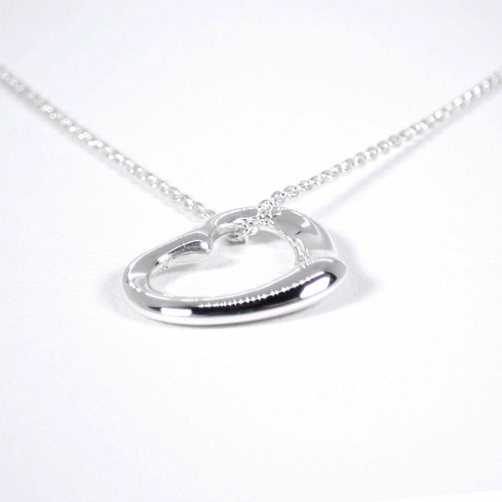 [Used] TIFFANY/Tiffany 925 Open Heart Pendant/Necklace/j7-5
