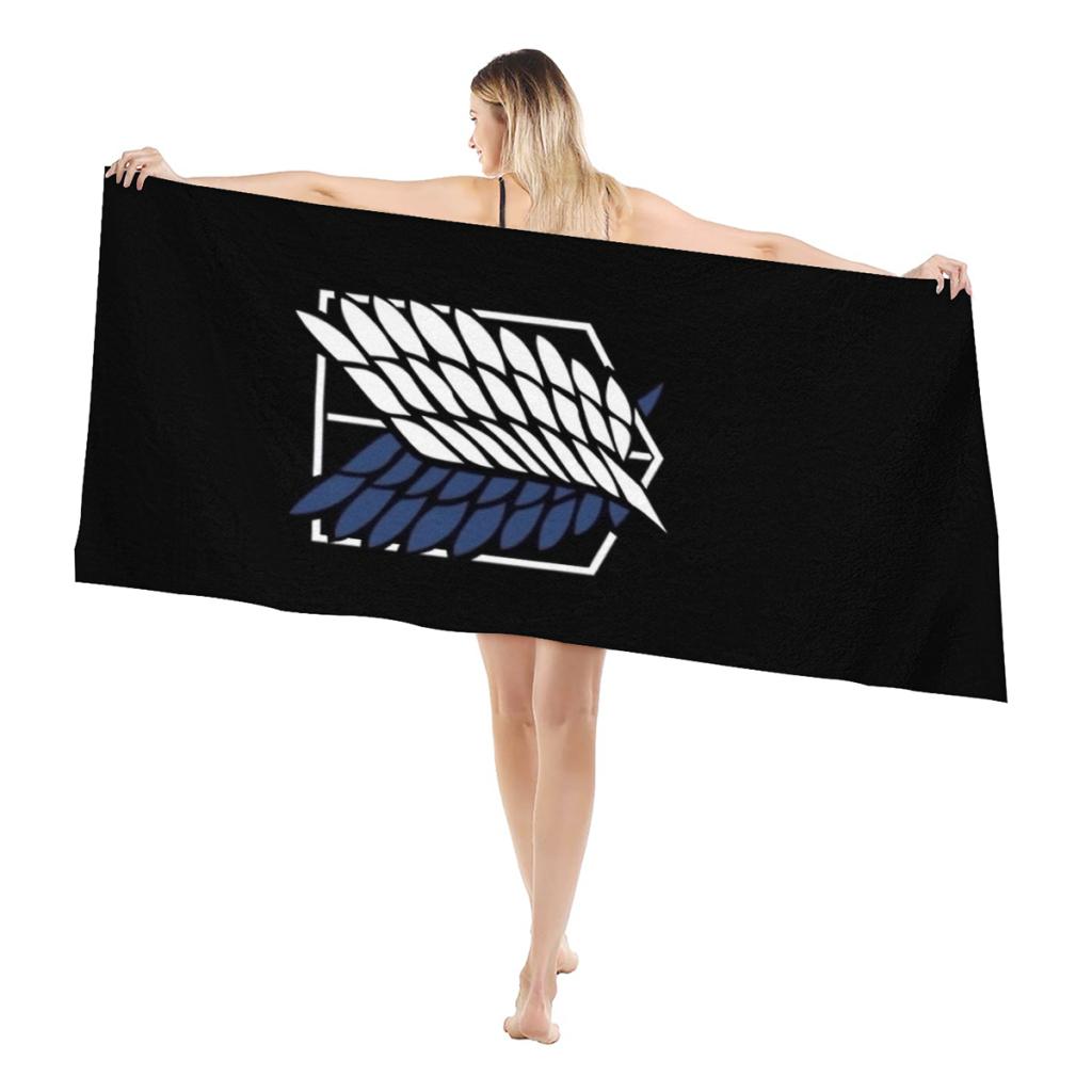 Microfiber Beach Towel Wings Of Liberty Attack On Titan Retro  Print Quick Dry Sandless Beach Blanket Towel