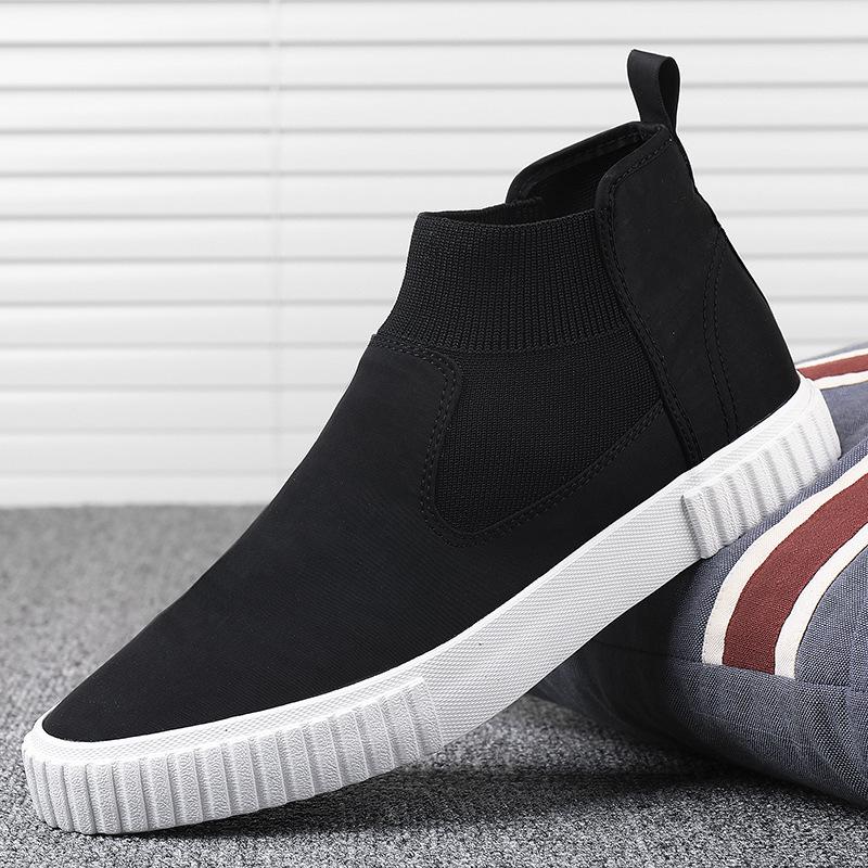Men's Spring Canvas Slip-On High-Top Casual Shoes