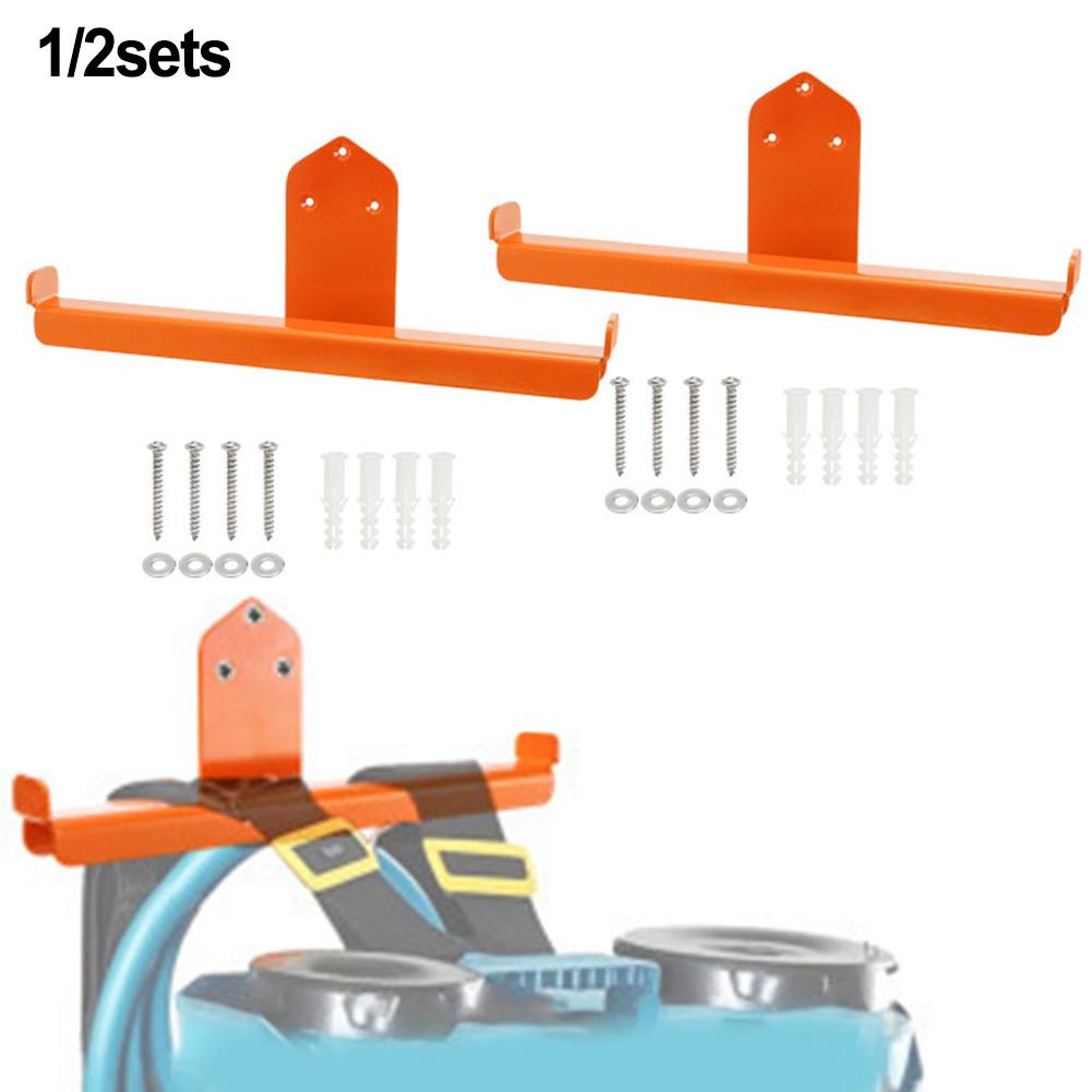 Backpack Leaf Blower Hanger Heavy Duty Steel Wall Bracket for BG56 BG66 and BG86 Double Hook Design for Multiple Tool Storage