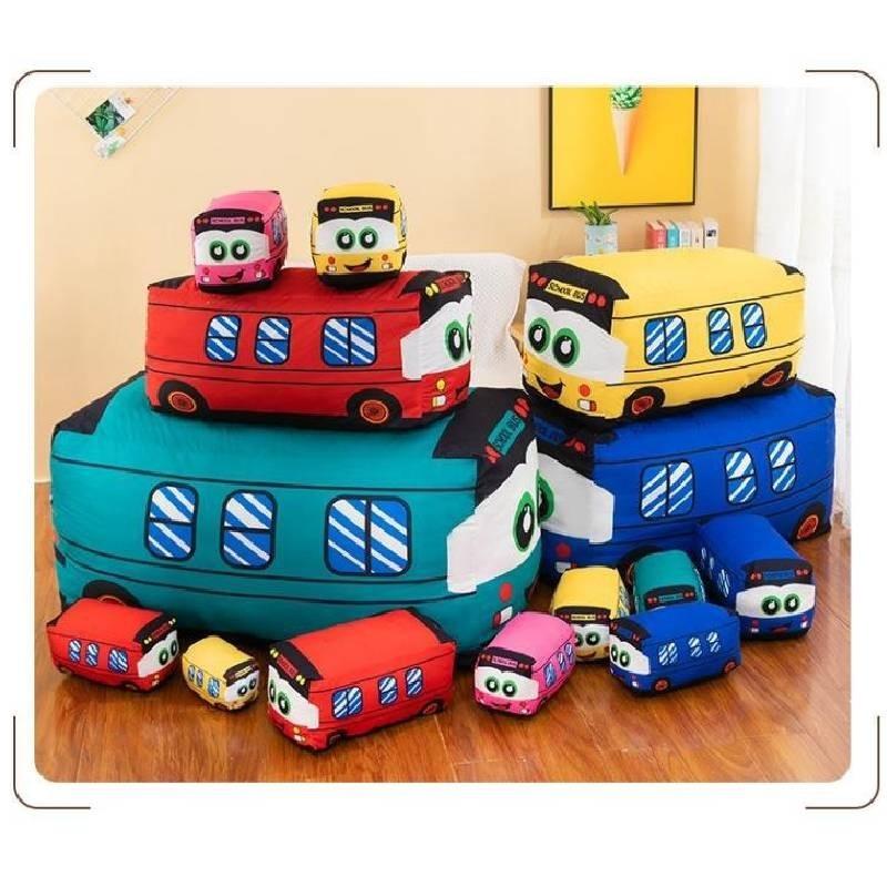 Plush Toy Minibus Doll Throw Pillow Room Decorated With Childrens Birthday Gift