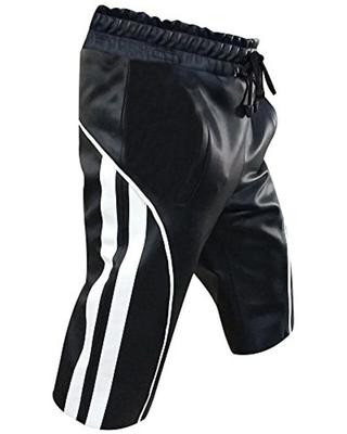 Schwarze Gymnastikshorts Unique100% Leder Lammleder Herren Biker Echt Stilvoll Boxer