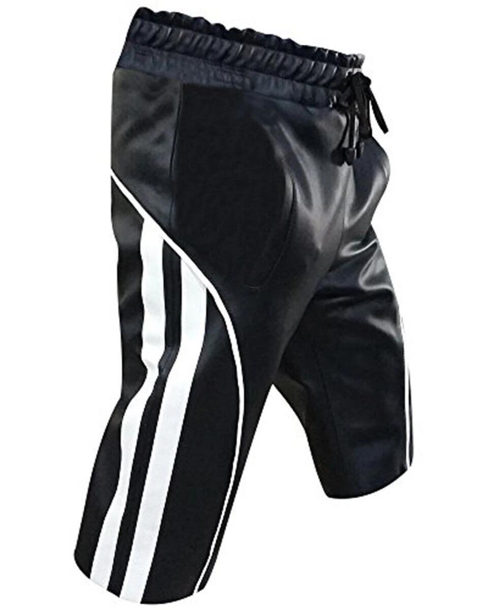 

Черные спортивные шорты Unique100% кожа ягненка мужские байкерские натуральные стильные боксеры 42 ( 4XL- Large ) чёрный