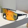 Ladies' Fashion Large Frame Gradient Color Lens Glasses - Lightweight Plastic Frame Anti Glare Coating, Casual Trendy Glasses