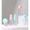 Set de Botellas Vacías Cosméticas de Viaje, Set de 8 Botellas, Sub-embotellado, Botella con Atomizador Caja para Crema con Bolsa de Almacenamiento
