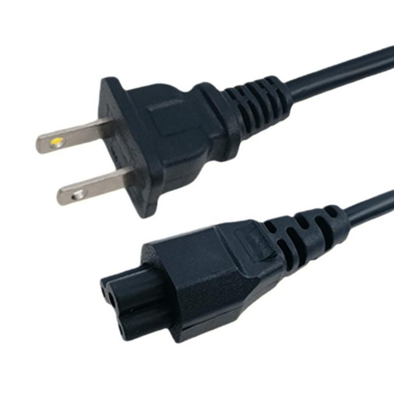 Practical Power Connection Cable Laptop Power Cable 2 Prong Plug Metal Construction Fast Efficient Charging Cables