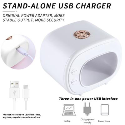 Portable Mini Nail Lamp USB Powered Space-saving Design TV-shaped No Black Hand Nail Polish Fast Dry Curing Nail Manicure Machine