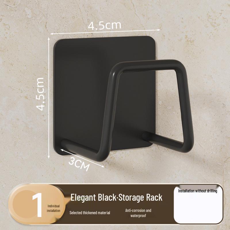 304 Stainless Steel No-Punch Kitchen Sink Hook for Sponge and Rag Storage
