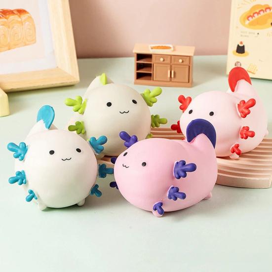 Mini Salamander Stress Ball Slow Rebound Salamander Shape Anxiety Relief Toy Decompression Animal Fidget Toy