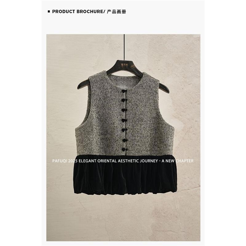 

Темпераментный универсальный топ легкая женская одежда 2025 новый жилет женский цветной однобортный тонкий M [Recommended below 50kg]