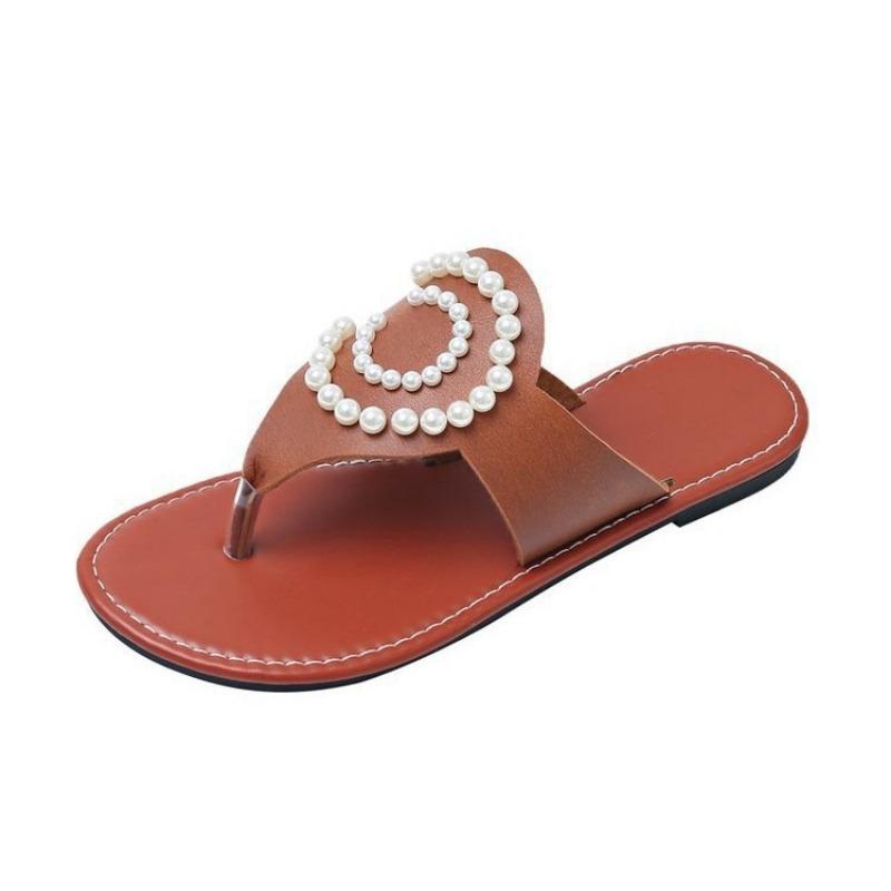 Large size flat toe slippers women's new beach cool slippers Yama women's shoes