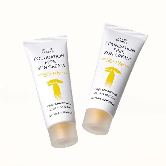[2PACK] UV Cut Baobab Foundation-Free Sun Cream SPF50+ PA++++ 40ml*2EA