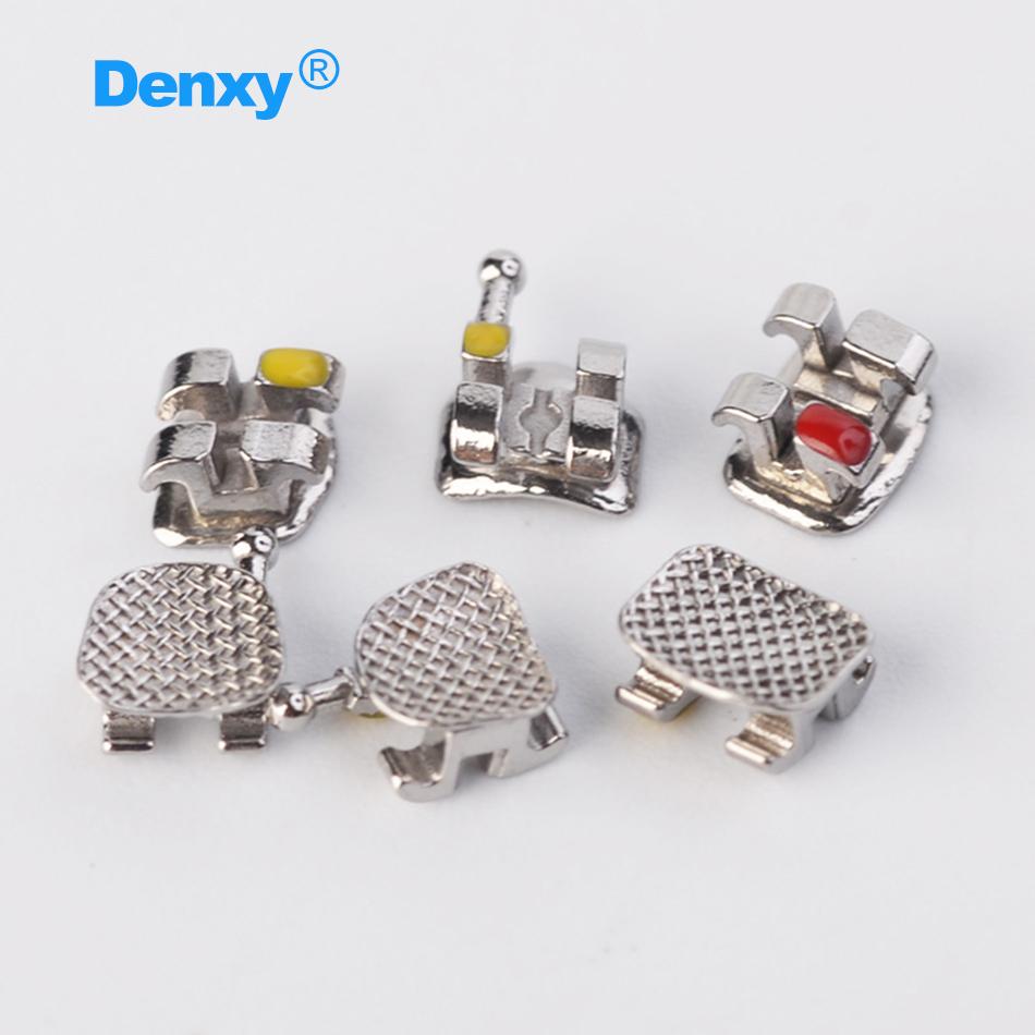 10er-Set kieferorthopädische Brackets, Mini-/Standardgröße, Mesh-Bracket, Zahnspange Roth/MBTt/Edgewise 022 018
