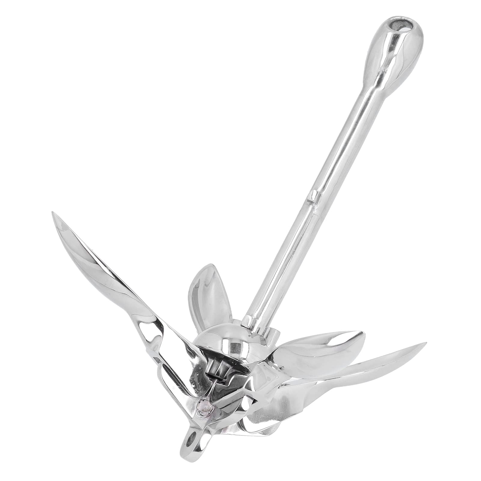 

Boat Grapnel, Boat Anchor, Stainless Steel, Finely Grinded, Mirror Polished, 3.2kg for Boats, Yachts, and Marine Use
