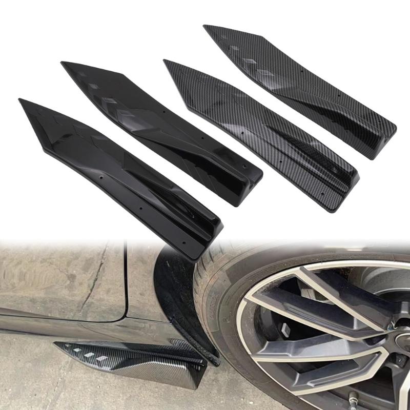 Protector de esquinas de parachoques trasero mejorado, faldones laterales, par de alerones de protección lateral para modificación de automóviles y protección contra colisiones