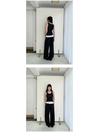 Yuyi Spring 2026 Women's American Style Wide-Leg Casual Pants with Single Pocket