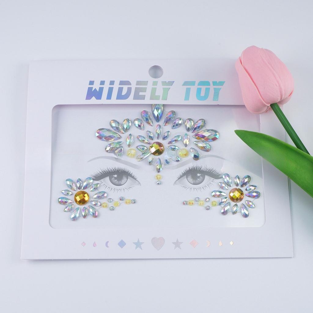 Crystal Tattoo Sticker Glitter Eyeliner Eyebrow Makeup Face Eyes Diamond Temporary Tattoo Rock Rhinestone 3D Eyeliner Stickers