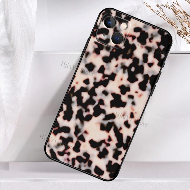 Tortoise Pattern Tortoiseshell Silicone Phone Case For iPhone 11 14 12 13 Pro Max Mini X XR XS Max 6 7 8 Plus SE 2020 Cover