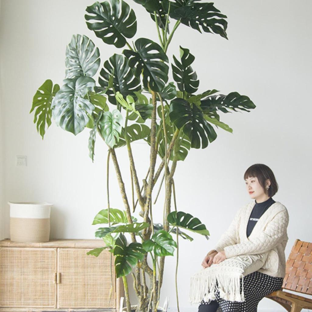 Monstera Bionic Bonsai – Luxury Indoor Faux Floor Plant for Decor