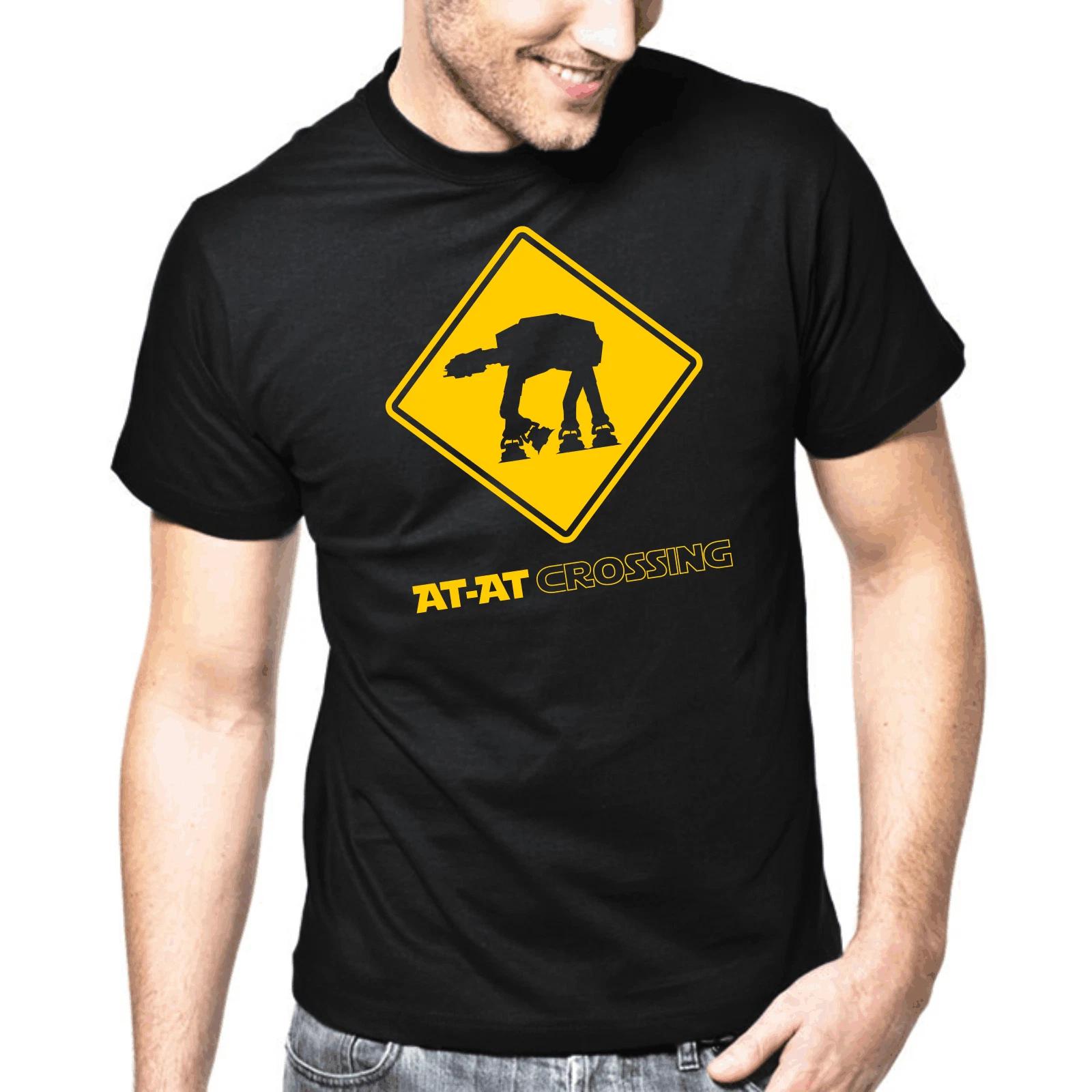 Men s and Women s T-shirts at-At Crossing Iconic Star Wars Satire Parody Patter Gift Funny Fun S
