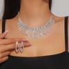 Bridal Rhinestone Jewelry Set: Necklace & Earrings for Weddings