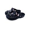 Crocs Baya EVA Pink Strap Love Shoes Beya Beach Hand-Drawn Sweet Cartoon Niche Versatile Campus Style Hole Shoes Unisex Same Black
