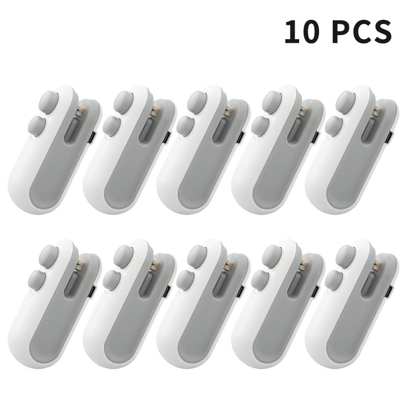 Portable Mini Sealer 2 In 1 Heat Sealer For Snacks  Home Use Rechargeable Sealer Vacuum Sealer Snacks Plastic Bag Heat Sealer