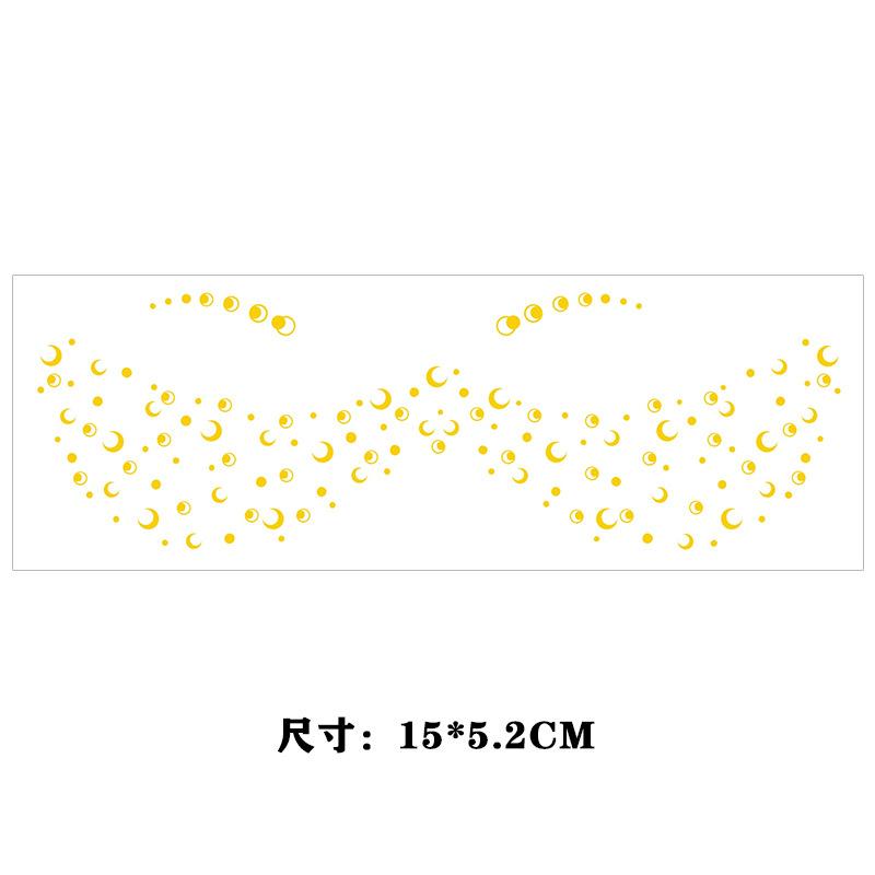 

Butterfly Star Bronzing Face Makeup Sticker Party Tattoo Sticker Tattoo Qixi Festival 15*5.2CM