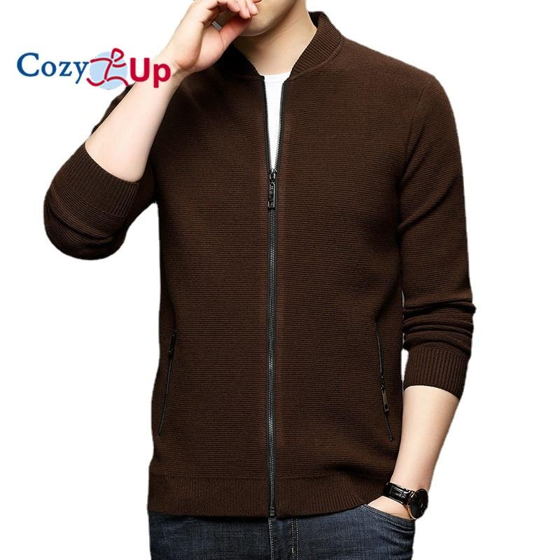 Cozy Up Cardigan Casual Streetwear Sweater Coat Men Autumn Winter Thick Warm Wool Cardigans