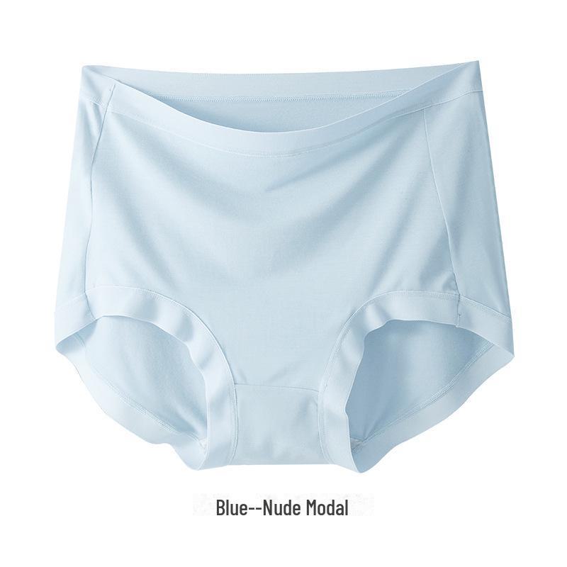 

Жіночі бавовняні антибактеріальні безшовні труси із завищеною талією M