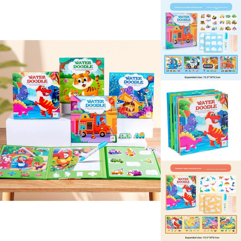 Water Painting Book For Kids With Animal Recognition And Puzzle Activities For Early Learning