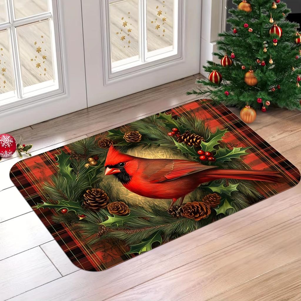 Weihnachtsteppich Türkei Teppich Rot Festliche Fußmatte Weicher Willkommensteppich Wohnzimmerteppich Läufer Für Schlafzimmer Heimdekoration