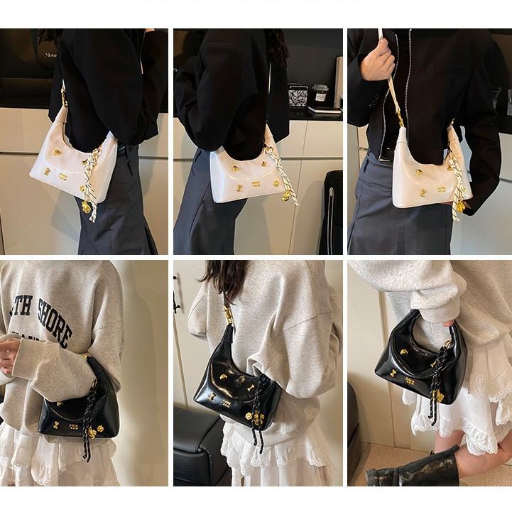 Frühling neue Mode Damen Tasche vielseitige Schulter Umhängetasche High-End Gefühl tragbare Knödeltasche Damen