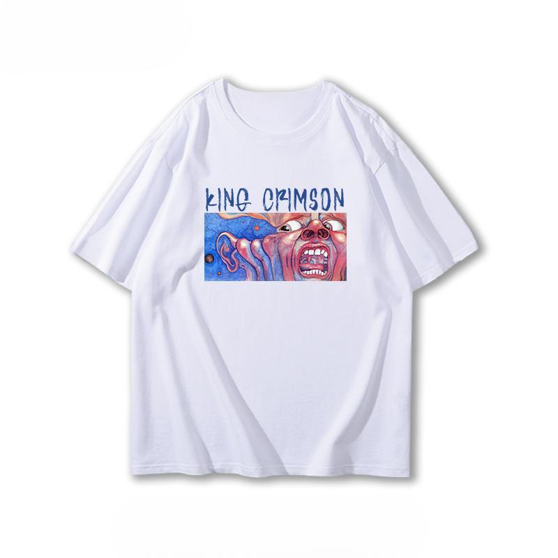 2025 King Crimson Rock Band Fans Should Support Unisex's And Women's Summer Cotton Loose Casual Half-sleeved Stylish Family T-shirt