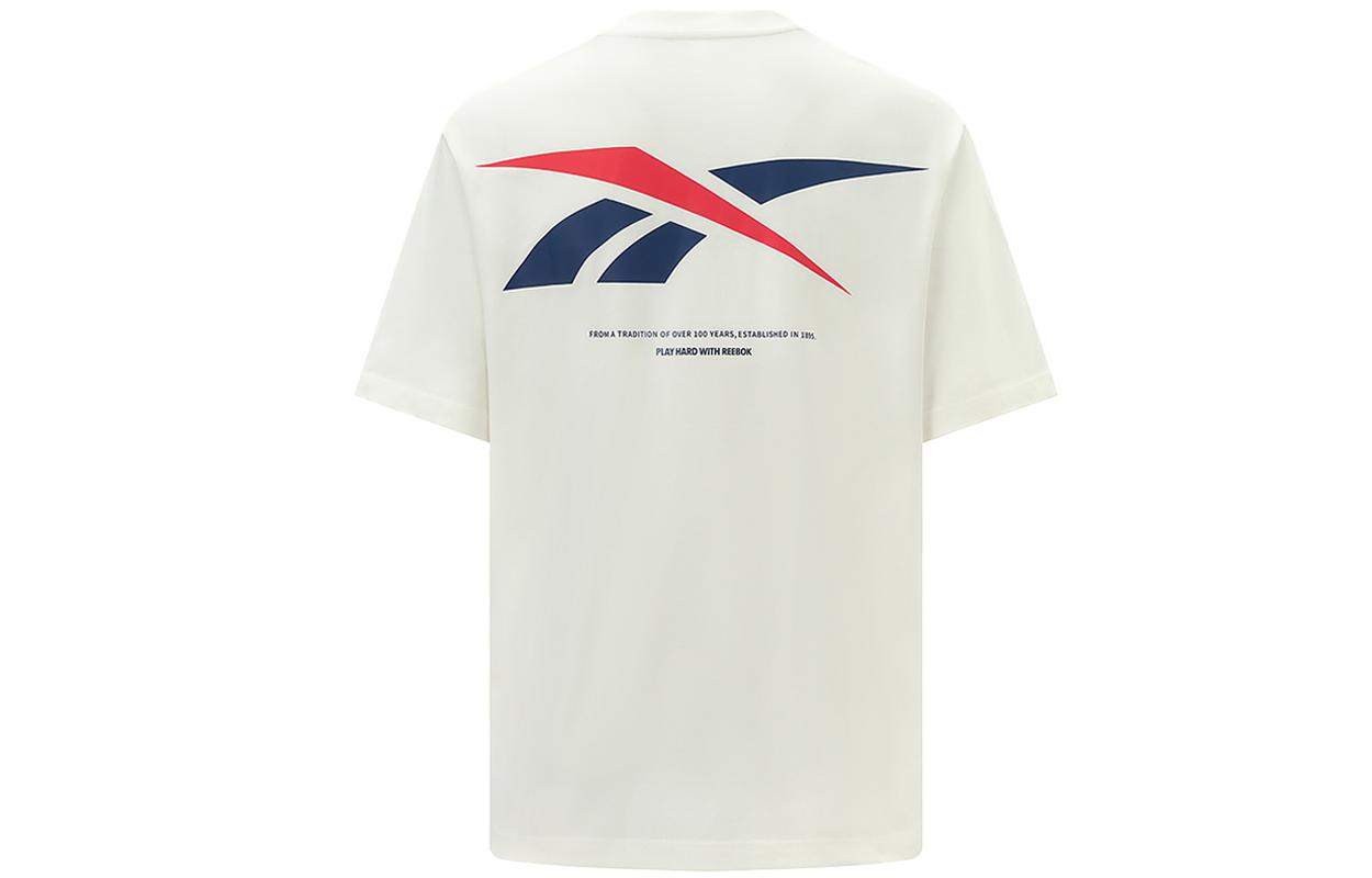 Reebok T Shirts Unisex White Crew Neck Moderate Straight Fit 24SRM425UGW1 A/L